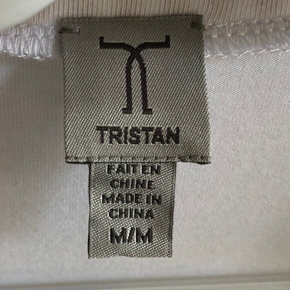 Tristan Classic White V-Neck Tee - Picture 3 of 15
